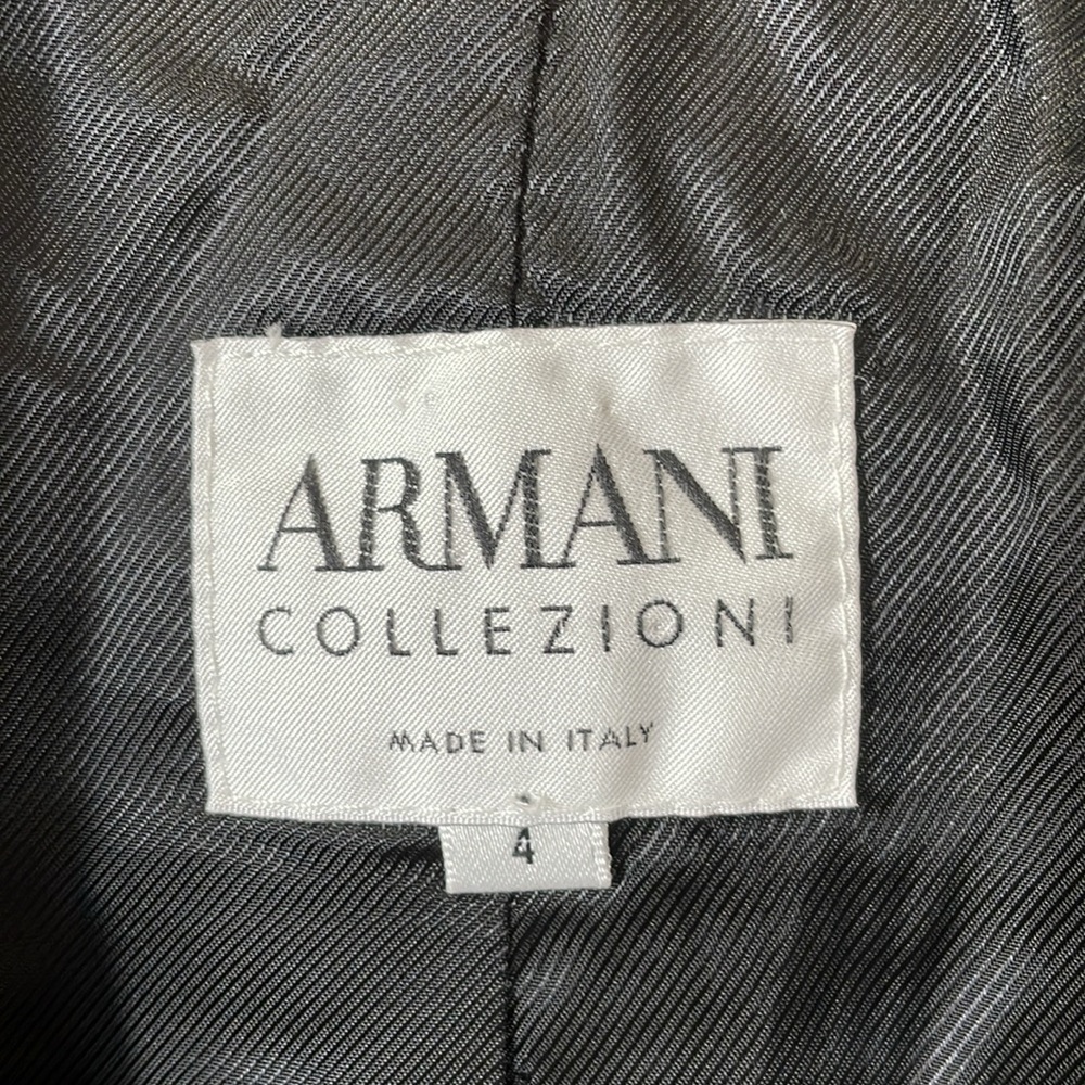 Armani Colllezioni Collection Suit Jacket Coat Size 4 Black . - Picture 2 of 10